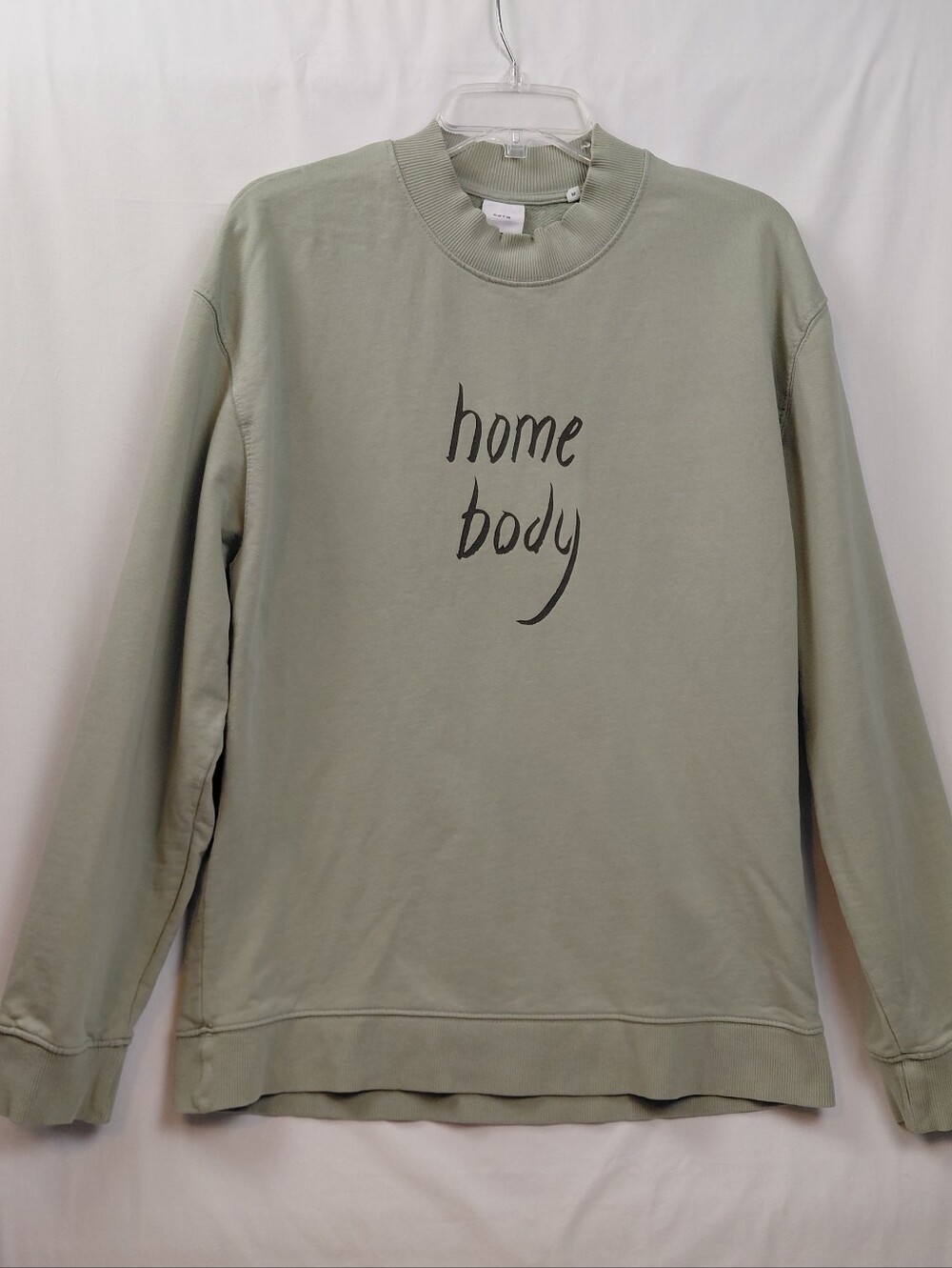 KOTN Home Body Rupi Kaur Terry Long Sleeve Shirt Women's Size Medium Sage Green